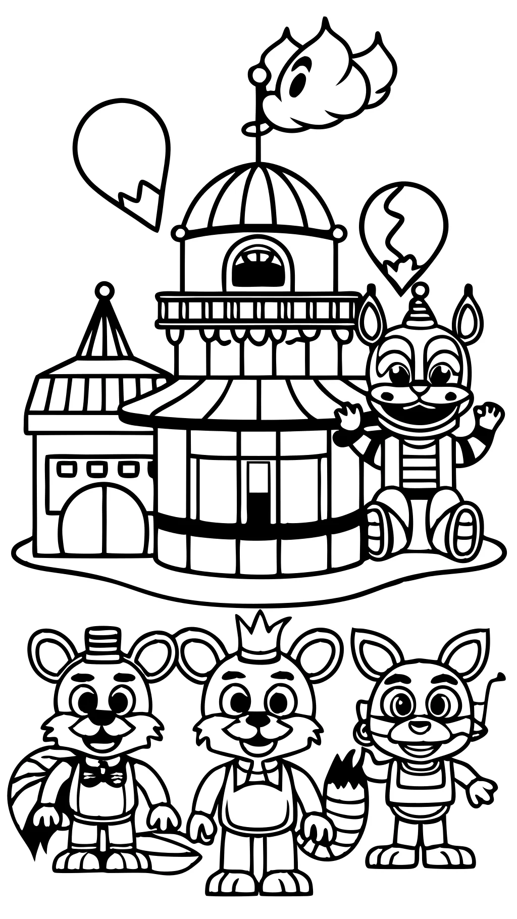 fnaf security breach coloring pages